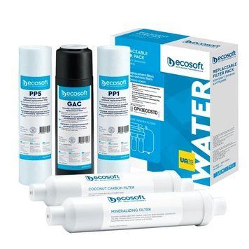 Комплект з 5 картриджів для фільтра зворотного осмосу Ecosoft Standard з мінералізатором &mdash; фото товару